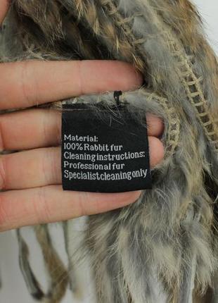 Меховая жилетка из кролика natural dark fur rabbit vest8 фото