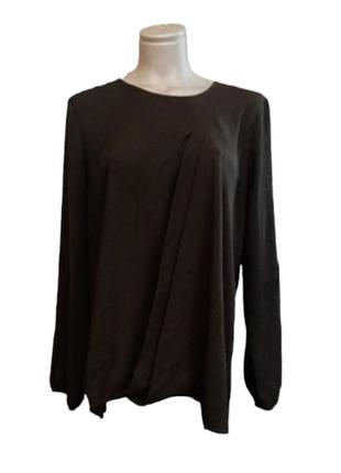 Женская базовая блуза черного цвета, батал размер 50-52