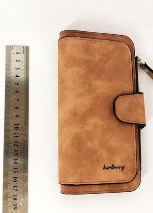 Женский кошелек клатч портмоне baellerry forever n2345, компактный кошелек девочке. цвет: коричневый8 фото