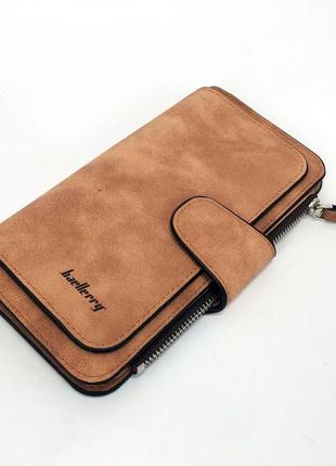 Женский кошелек клатч портмоне baellerry forever n2345, компактный кошелек девочке. цвет: коричневый