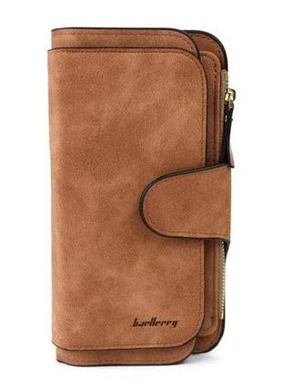 Женский кошелек клатч портмоне baellerry forever n2345, компактный кошелек девочке. цвет: коричневый4 фото