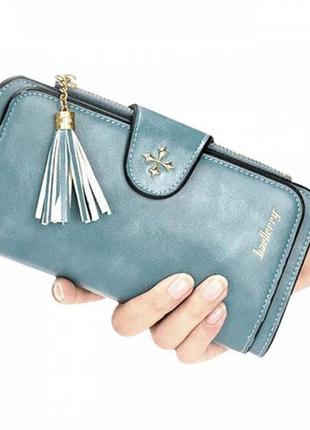 Клатч портмоне кошелек baellerry n2341, маленький женский кошелек, компактный кошелек. цвет: темно-синий6 фото