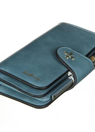 Клатч портмоне кошелек baellerry n2341, маленький женский кошелек, компактный кошелек. цвет: темно-синий8 фото