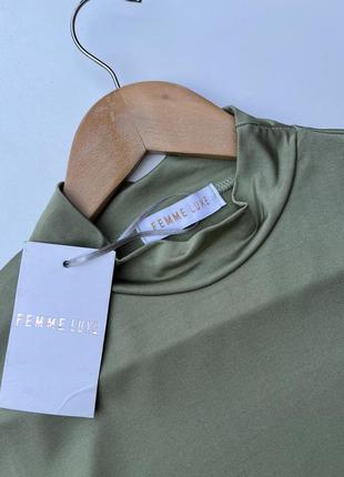 Эластичное мини платье на шнуровке 5