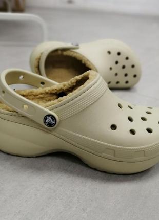 Crocs classic platform lined clog, оригинал3 фото