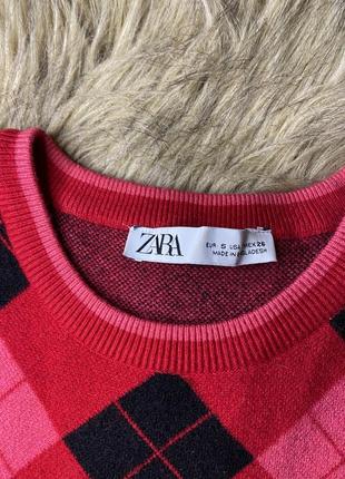 Жіноче в'язане плаття в ромби від zara4 фото