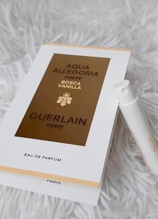 Guerlain aqua allegoria forte bosca vanilla💥оригинал миниатюра пробник mini spray 1 мл книжка1 фото