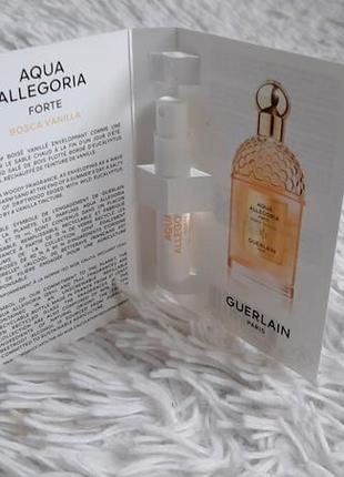 Guerlain aqua allegoria forte bosca vanilla💥оригинал миниатюра пробник mini spray 1 мл книжка3 фото