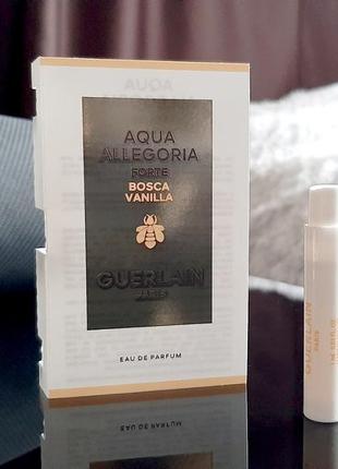 Guerlain aqua allegoria forte bosca vanilla💥оригинал миниатюра пробник mini spray 1 мл книжка4 фото