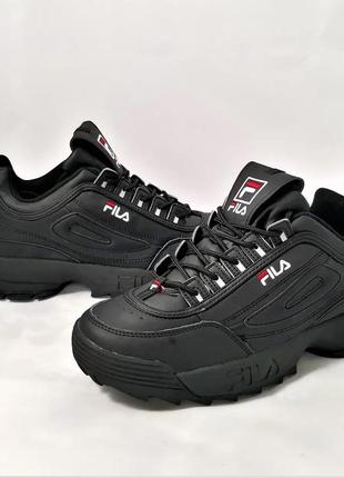 Кросівки fila disruptor чорні філа чоловічі (розміри: 41,42,43,44,45)4 фото