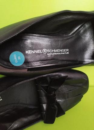 Кожаные чёрные туфли на устойчивом каблуке kennel & schmenger, 399 фото