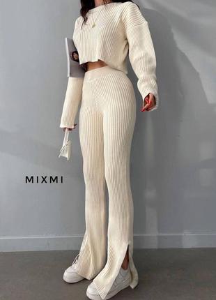 Новинка🔥 костюм брюки с разрезом❤️‍🔥