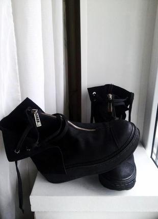 Натуральные кожаные нубуковые ботинки viviane р 392 фото