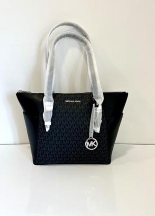 Сумка шоппер charlotte black tote michael kors