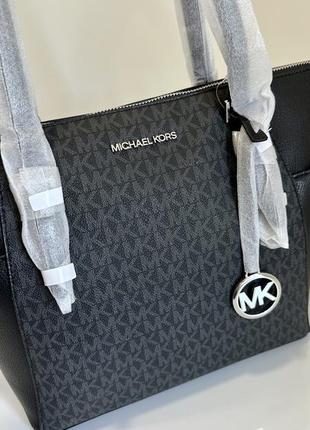 Сумка шоппер charlotte black tote michael kors2 фото