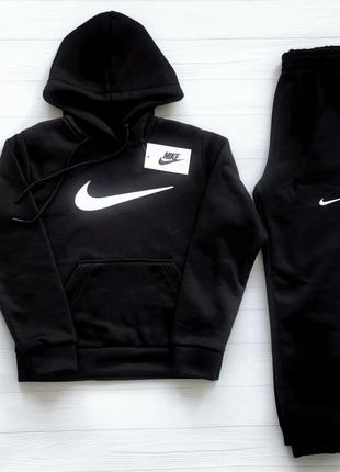 Теплый костюм найк на флисе для мальчика 134-158 см nike2 фото