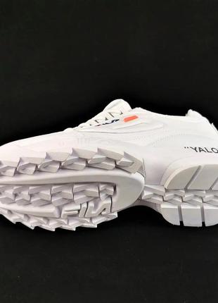 Чоловічі кросівки fila disruptor білі філа (розміри: 40,41,42,43,44,45)8 фото