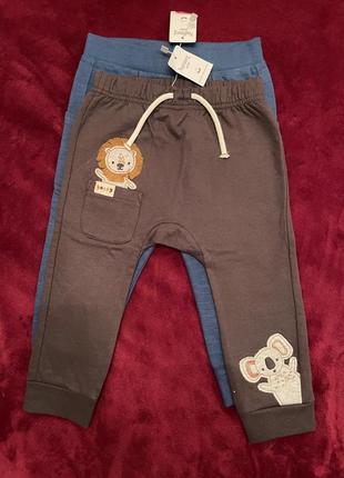 Штаны для мальчика на флисе , теплые . для возраста 12-18 месяцев2 фото