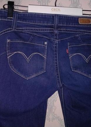 Мужские синие зауженные джинсы levi's4 фото