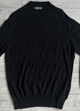 Гольф\кофта lagerfeld textured wool rhombus black jumper