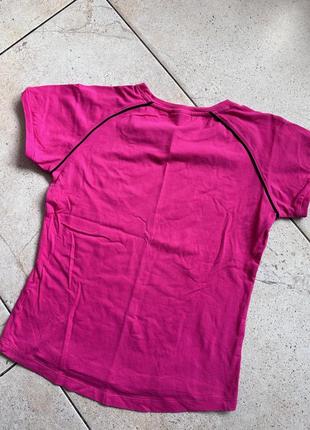 Ярко розовая спортивная женская футболка fila3 фото