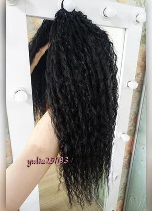 Кудрявый накладной хвост на резинке афрохвост