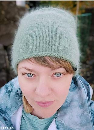 Шапка біні з ангори