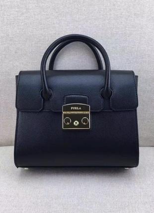 Шикарная кожаная сумка furla metropolis