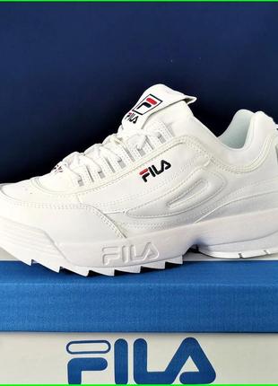 Чоловічі кросівки fila disruptor білі філа (розміри: 42,43)6 фото