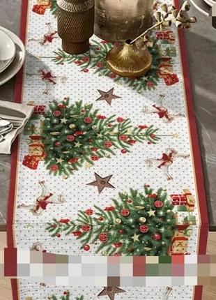 Доріжка на стіл (ранер) "різдво" 🎄🎄🎄6 фото