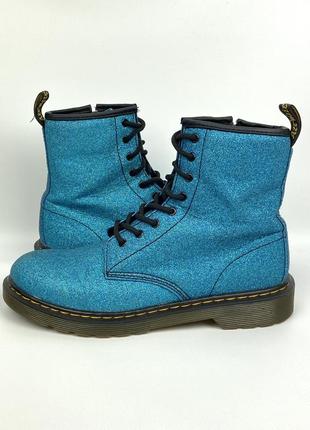 Ботинки dr. martens delaney youth синие голубые блестящие оригинал размер 381 фото