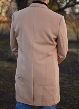 Мужское новое пальто коричневое песочное2 фото