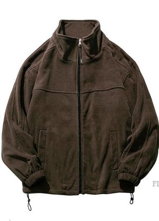 Худі фліс оверсайз хакі