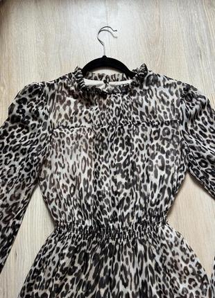 Платье reserved в леопардовый принт 34xs3 фото