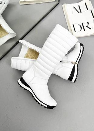 Зимові дутики шкіряні