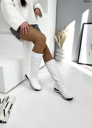 Зимові дутики шкіряні