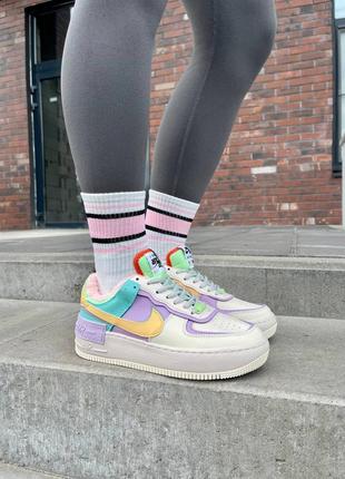 Кроссовки nike air force 1 shadow pale ivory fur6 фото