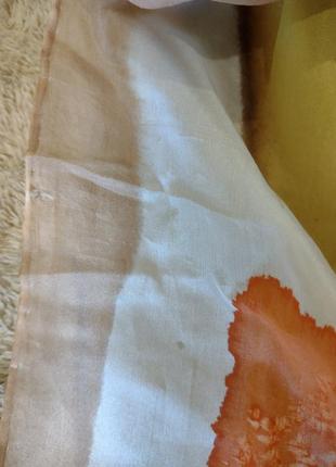 Шелковый платок ручной окрас тай-дай.7 фото