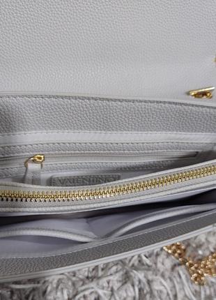 Белая сумка valentino на ремне spinge satchel7 фото