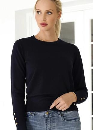 Zara knit пуловер темно синій с