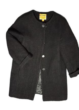 Пальто черное шерстяное зима gothic