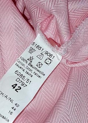Шикарная приталенная рубашка розового цвета eterna excellent made in slovakia, 💯 оригинал7 фото