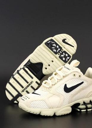 Жіночі кросівки nike x stussy x  air zoom spiridon cage beige 36-37-38-39-40-41