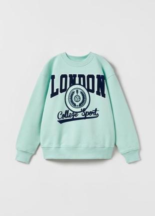 Свитшот zara 13/14 лет, свитшот с надписью london батник zara, свитшот zara свитшот с надписью. бренд zara.1 фото