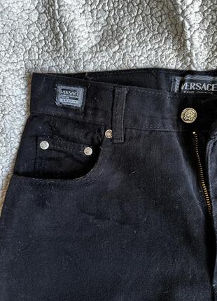 Черные брюки versace 32 размер s новые9 фото