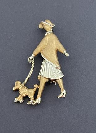 Брошь diдама с песиком-i