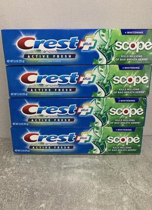 Розпродаж. зубна паста crest complete whitening whitening + scope minty fresh