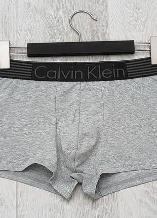 Трусы мужские хипсы calvin klein серия iron серые. полномерная модель.