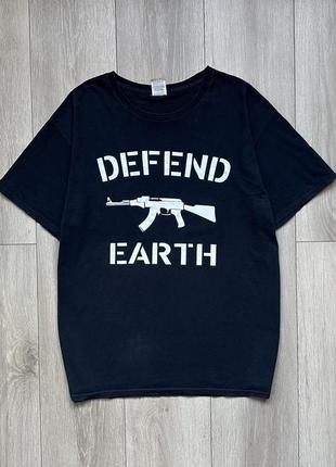 Футболка defend earth fruit of the loom1 фото