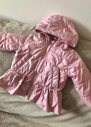 Курточка на осінь рожева, курточка на дівчинку 80 розмір, осіння куртка рожева, стан ідеальний